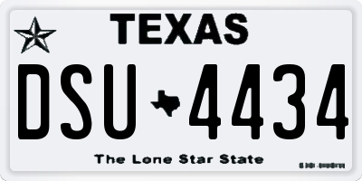 TX license plate DSU4434