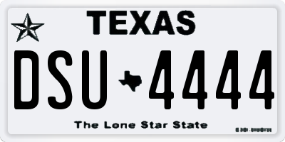 TX license plate DSU4444