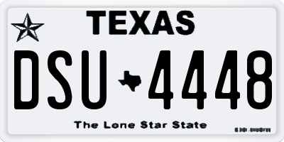TX license plate DSU4448