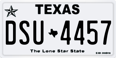 TX license plate DSU4457