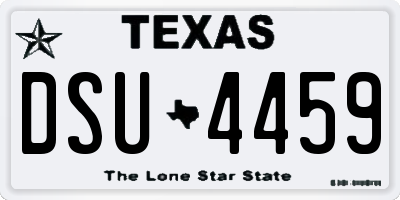 TX license plate DSU4459