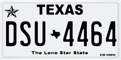 TX license plate DSU4464