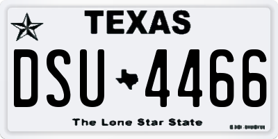 TX license plate DSU4466
