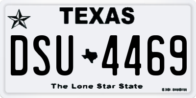 TX license plate DSU4469
