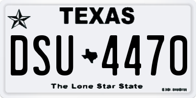 TX license plate DSU4470