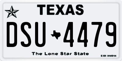 TX license plate DSU4479
