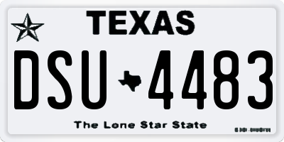 TX license plate DSU4483
