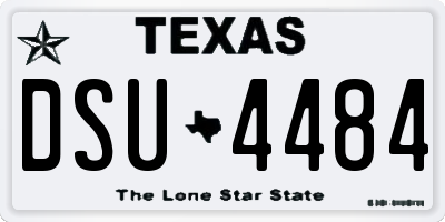 TX license plate DSU4484