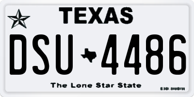 TX license plate DSU4486