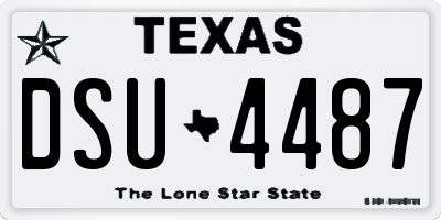 TX license plate DSU4487