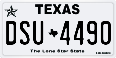 TX license plate DSU4490
