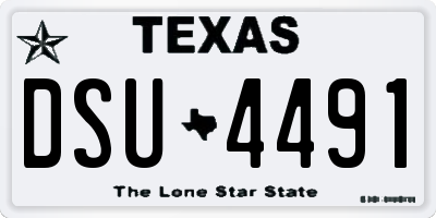 TX license plate DSU4491