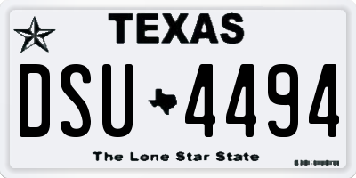 TX license plate DSU4494