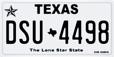 TX license plate DSU4498