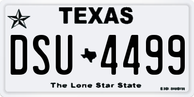 TX license plate DSU4499