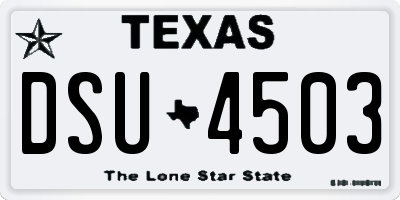 TX license plate DSU4503