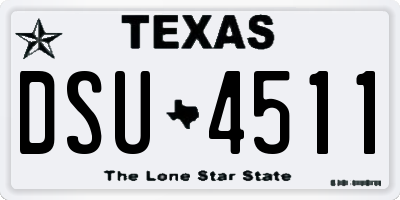 TX license plate DSU4511