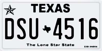 TX license plate DSU4516