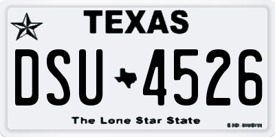 TX license plate DSU4526