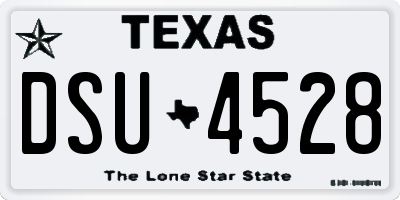 TX license plate DSU4528