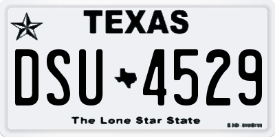 TX license plate DSU4529