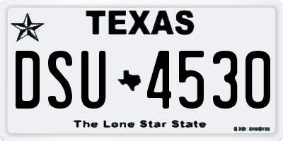 TX license plate DSU4530