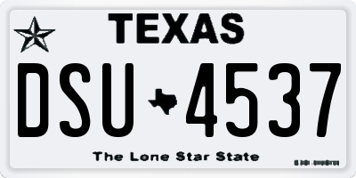 TX license plate DSU4537
