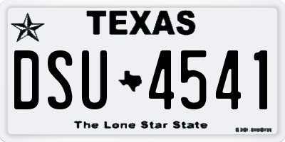 TX license plate DSU4541