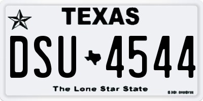TX license plate DSU4544