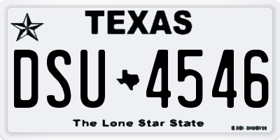 TX license plate DSU4546