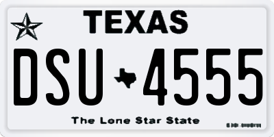 TX license plate DSU4555