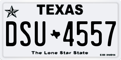 TX license plate DSU4557