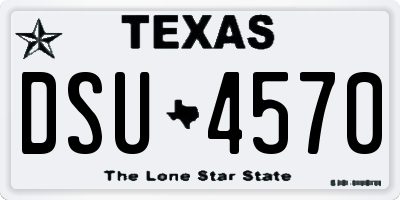 TX license plate DSU4570