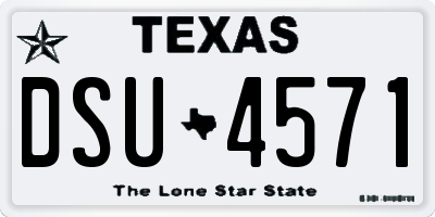 TX license plate DSU4571