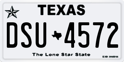 TX license plate DSU4572