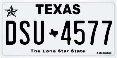 TX license plate DSU4577