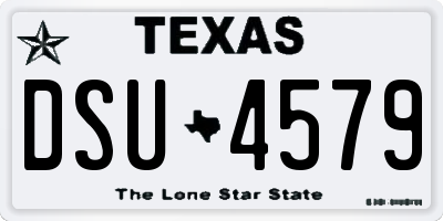 TX license plate DSU4579