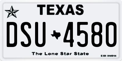 TX license plate DSU4580