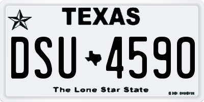 TX license plate DSU4590