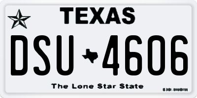 TX license plate DSU4606