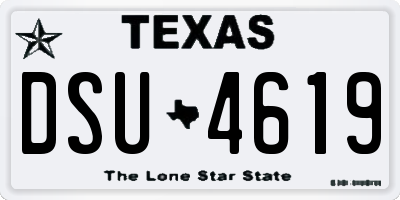TX license plate DSU4619