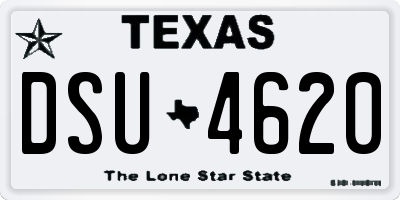TX license plate DSU4620