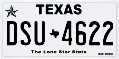TX license plate DSU4622
