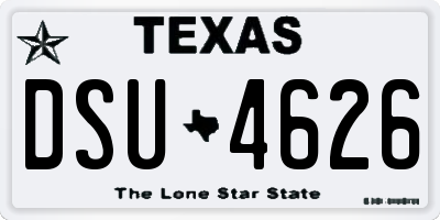 TX license plate DSU4626