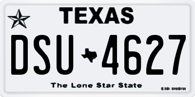 TX license plate DSU4627