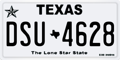 TX license plate DSU4628