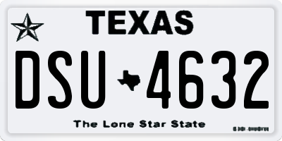 TX license plate DSU4632