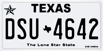 TX license plate DSU4642