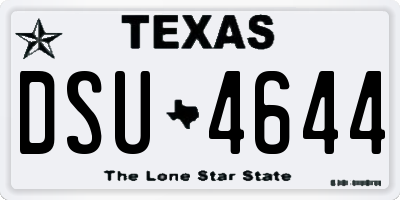 TX license plate DSU4644