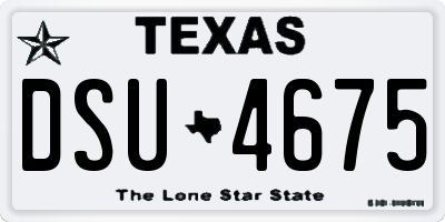 TX license plate DSU4675